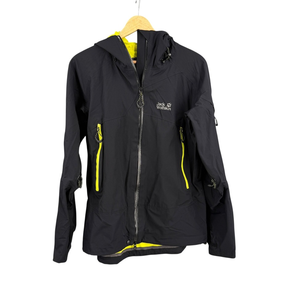 Jack‎ Wolfskin Texapore Softshell 2L Hyproof Mens Medium Black Hooded Jacket